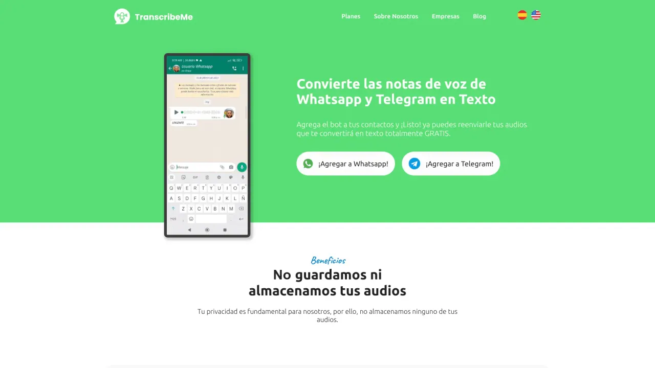 Transcribeme screenshot