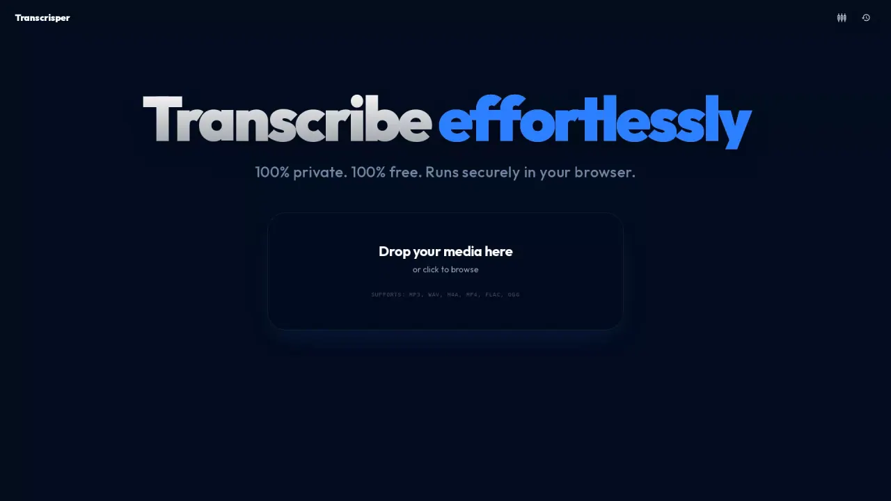 Transcrisper screenshot