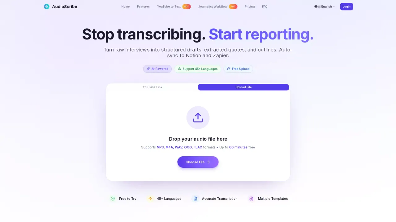 AudioScribe screenshot