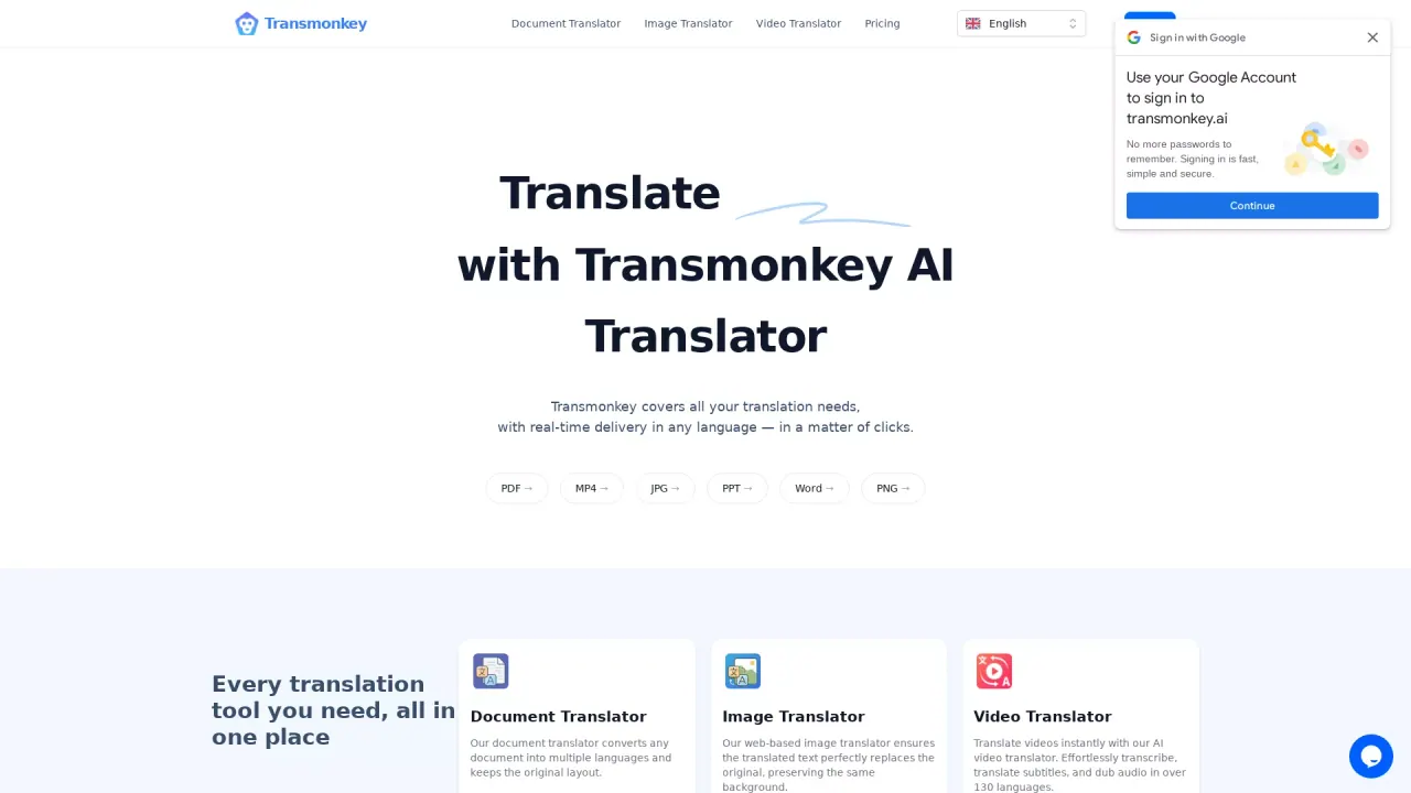 Transmonkey screenshot