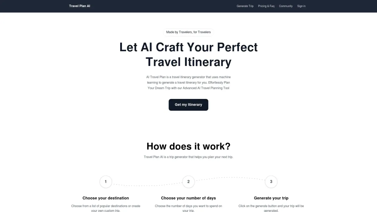 Travelplan AI screenshot