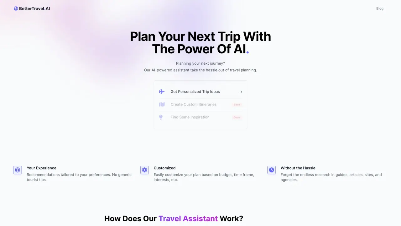BettertravelAI screenshot