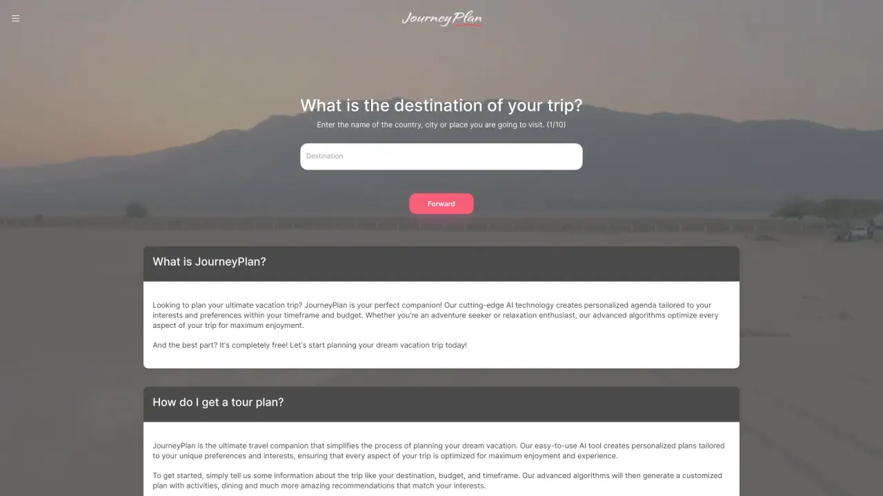 Journeyplan screenshot