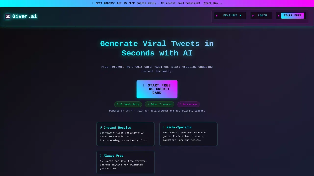 GiverAI screenshot