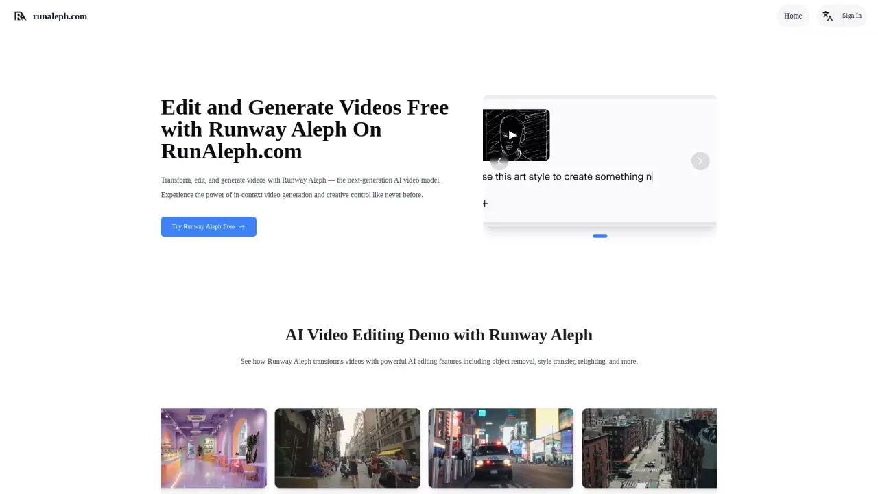 RunAleph.com screenshot