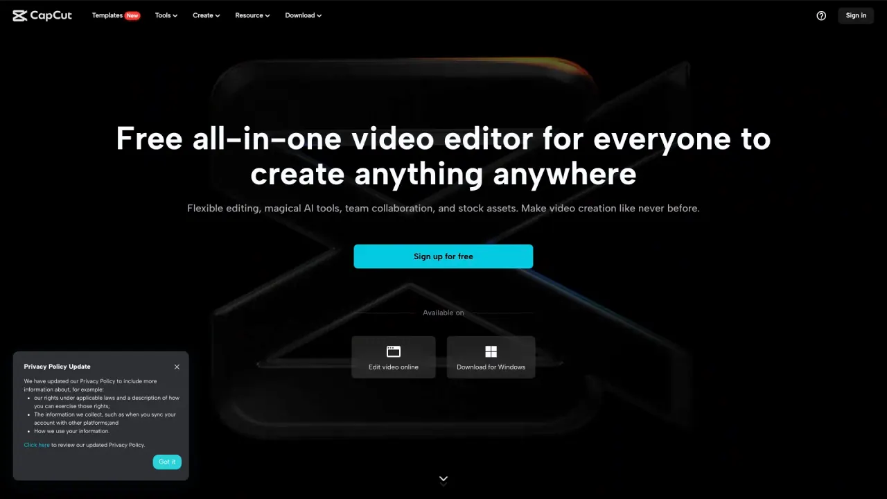 CapCut screenshot