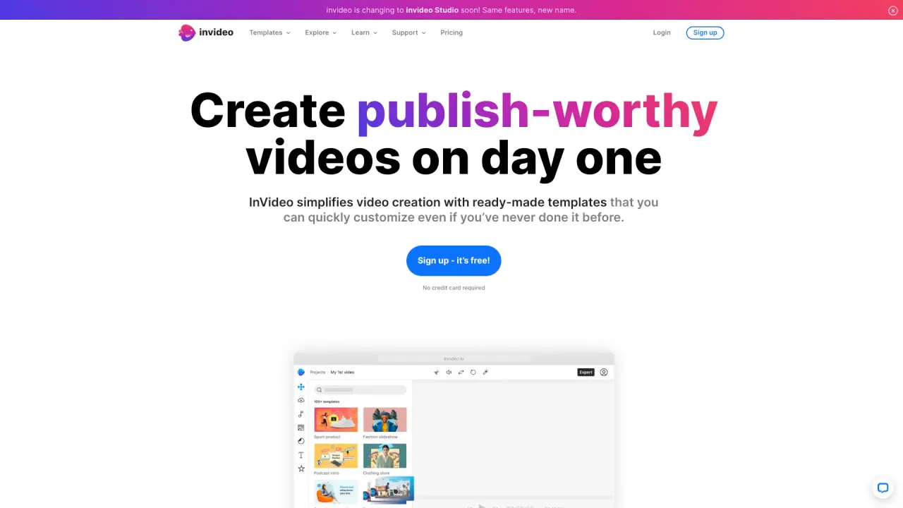 Invideo screenshot