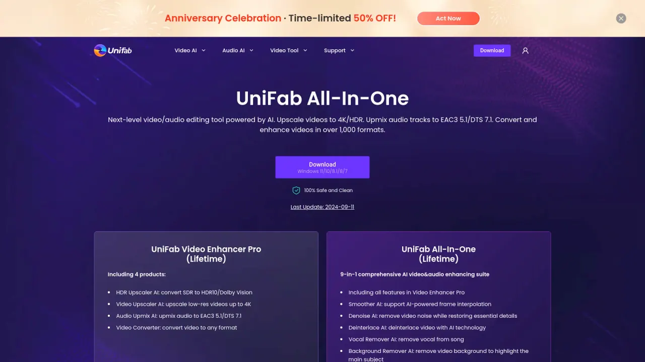 UniFab Video Enhancer screenshot