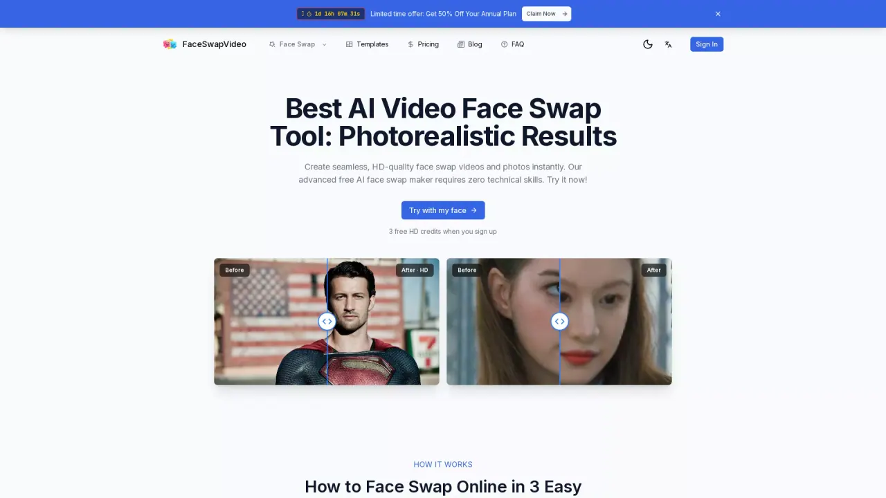 FaceSwapVideo screenshot