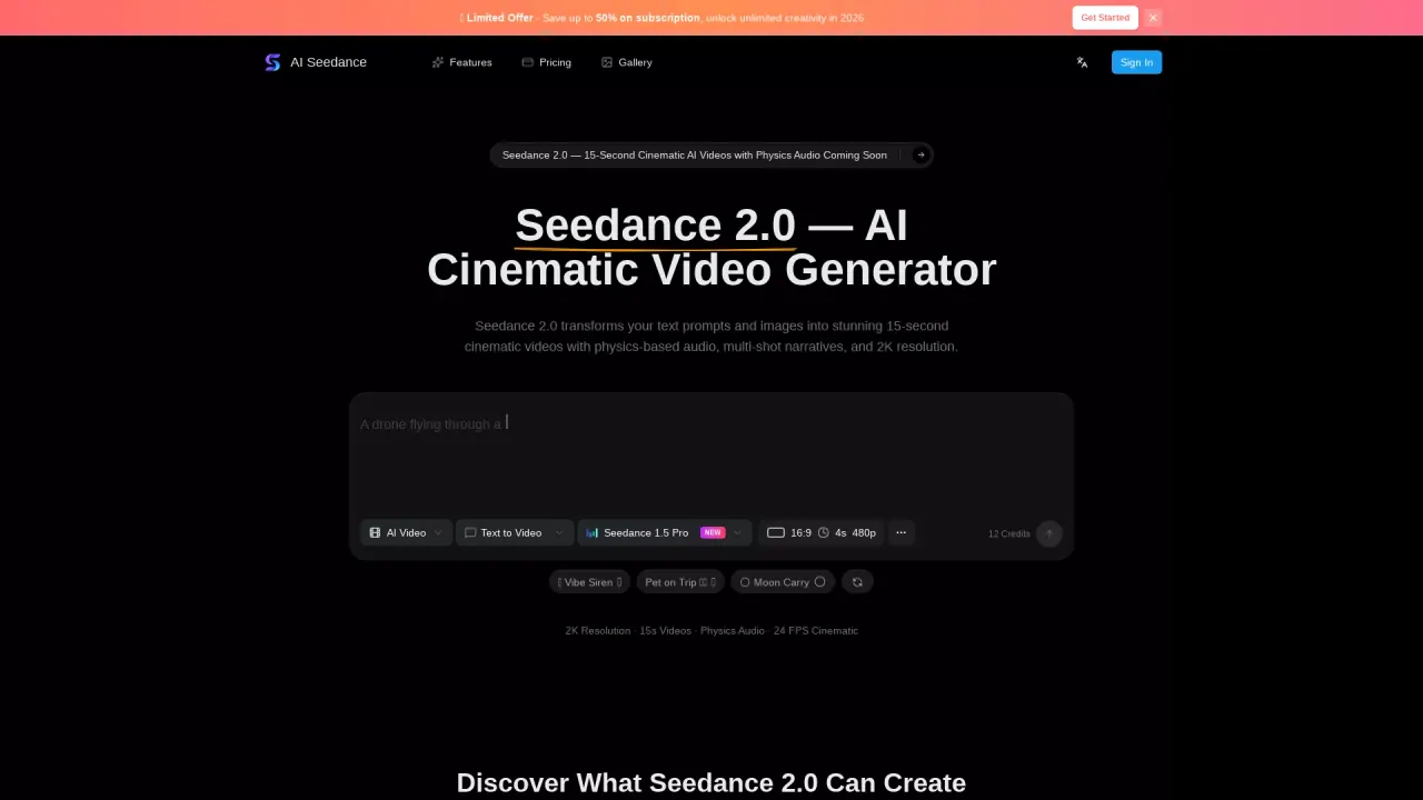 SeedanceAI screenshot
