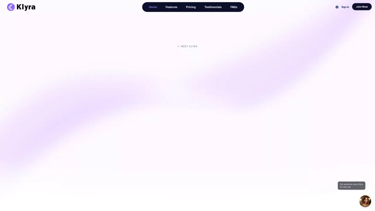 Klyra AI screenshot