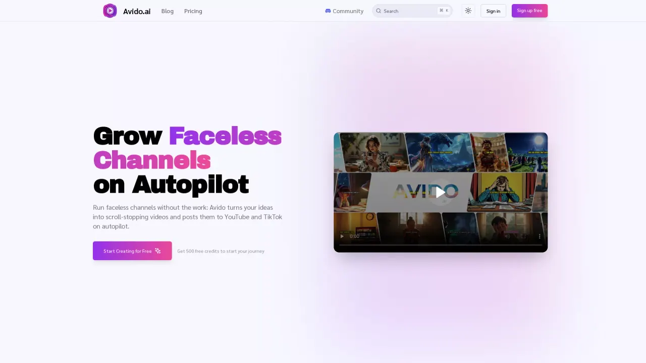 Avido.ai screenshot