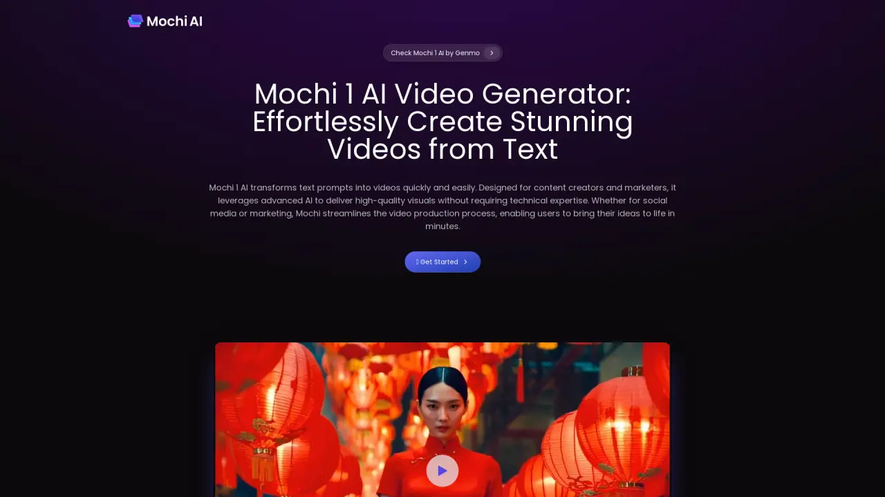 Mochi 1 AI screenshot