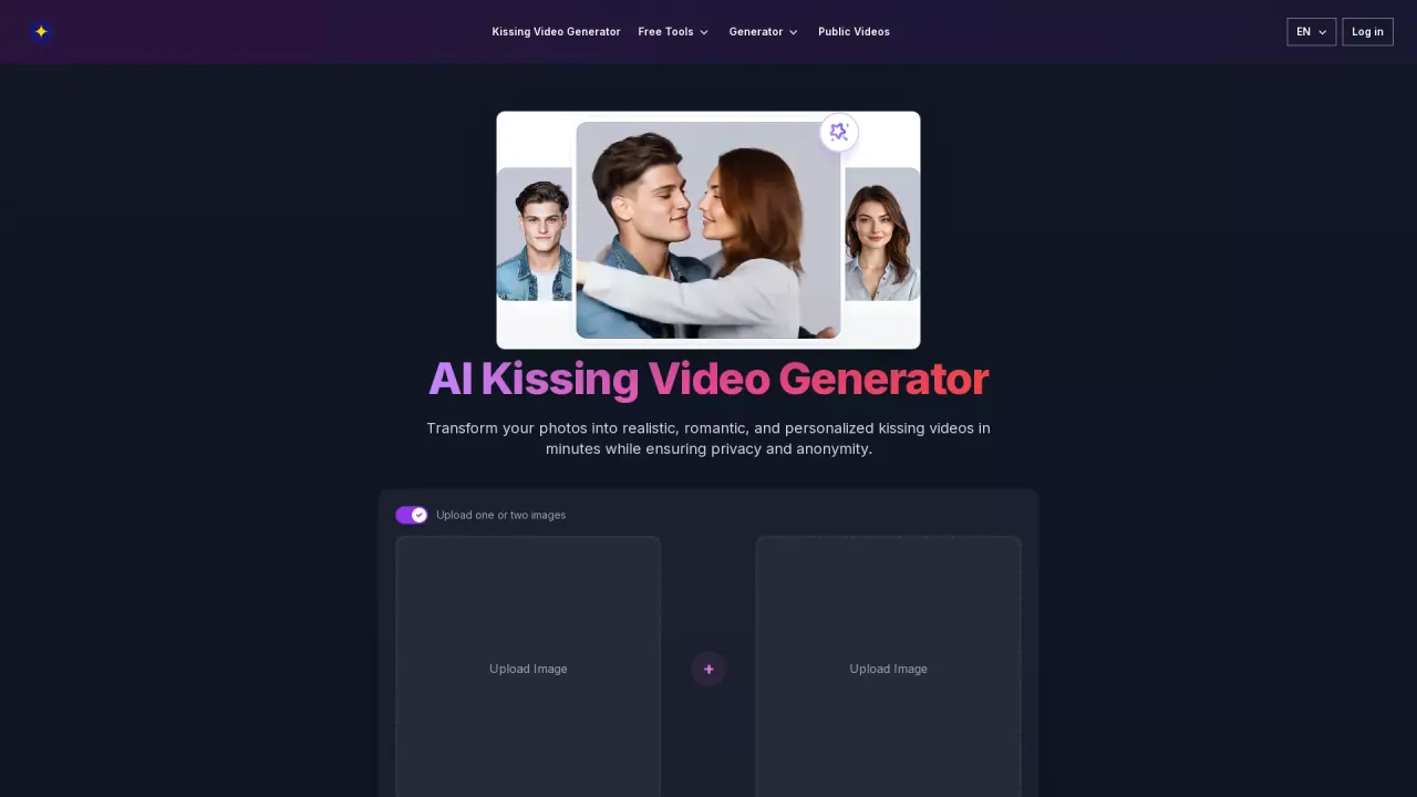 AI Kissing Video Generator screenshot