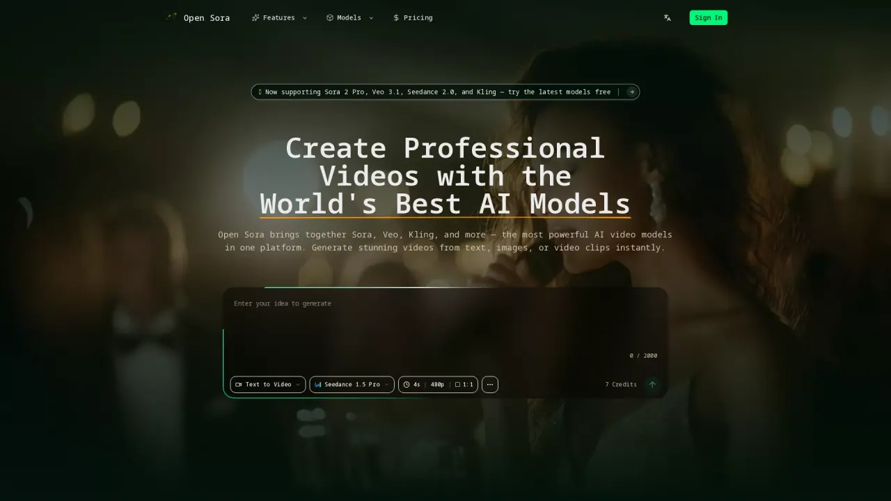 OpenSora screenshot