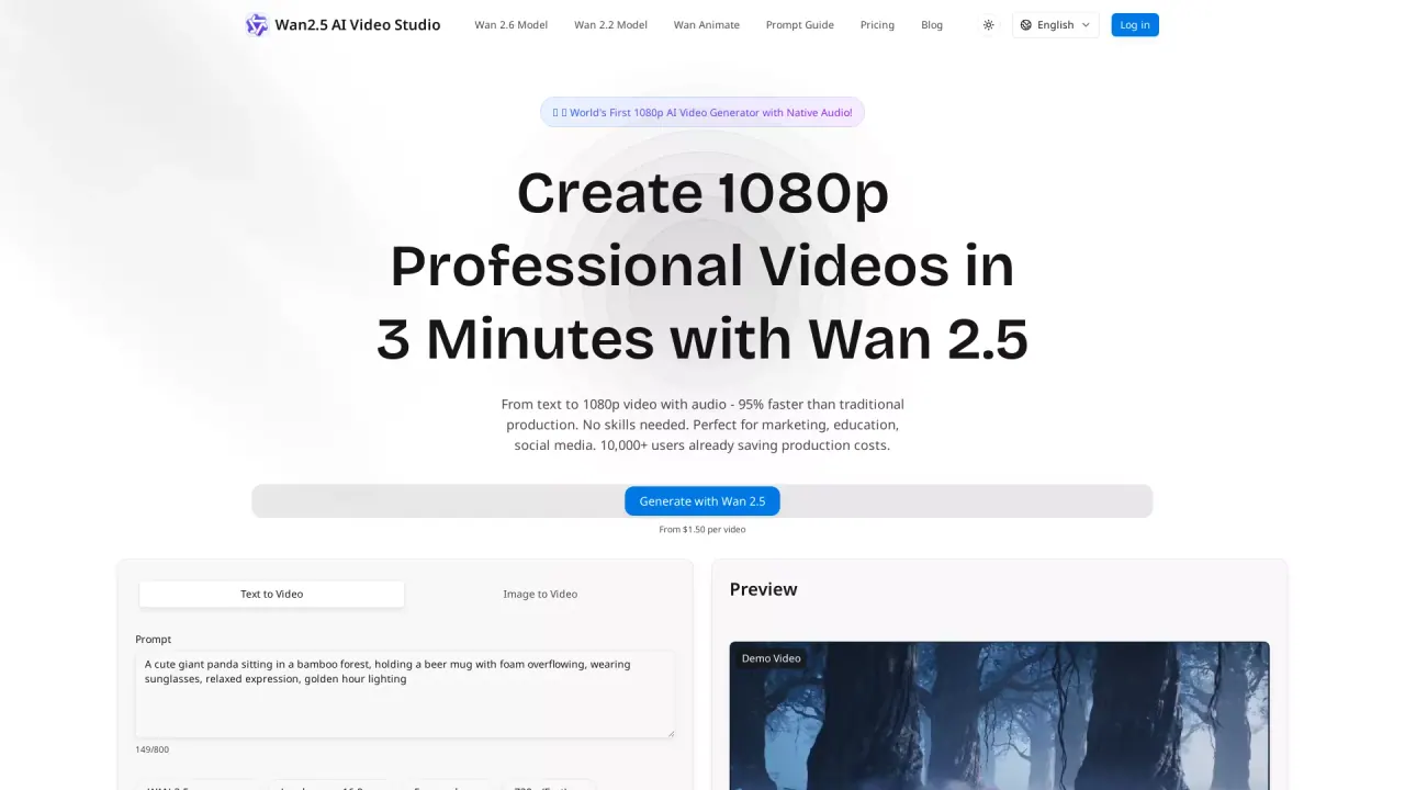 Wan25AIVideoStudio screenshot