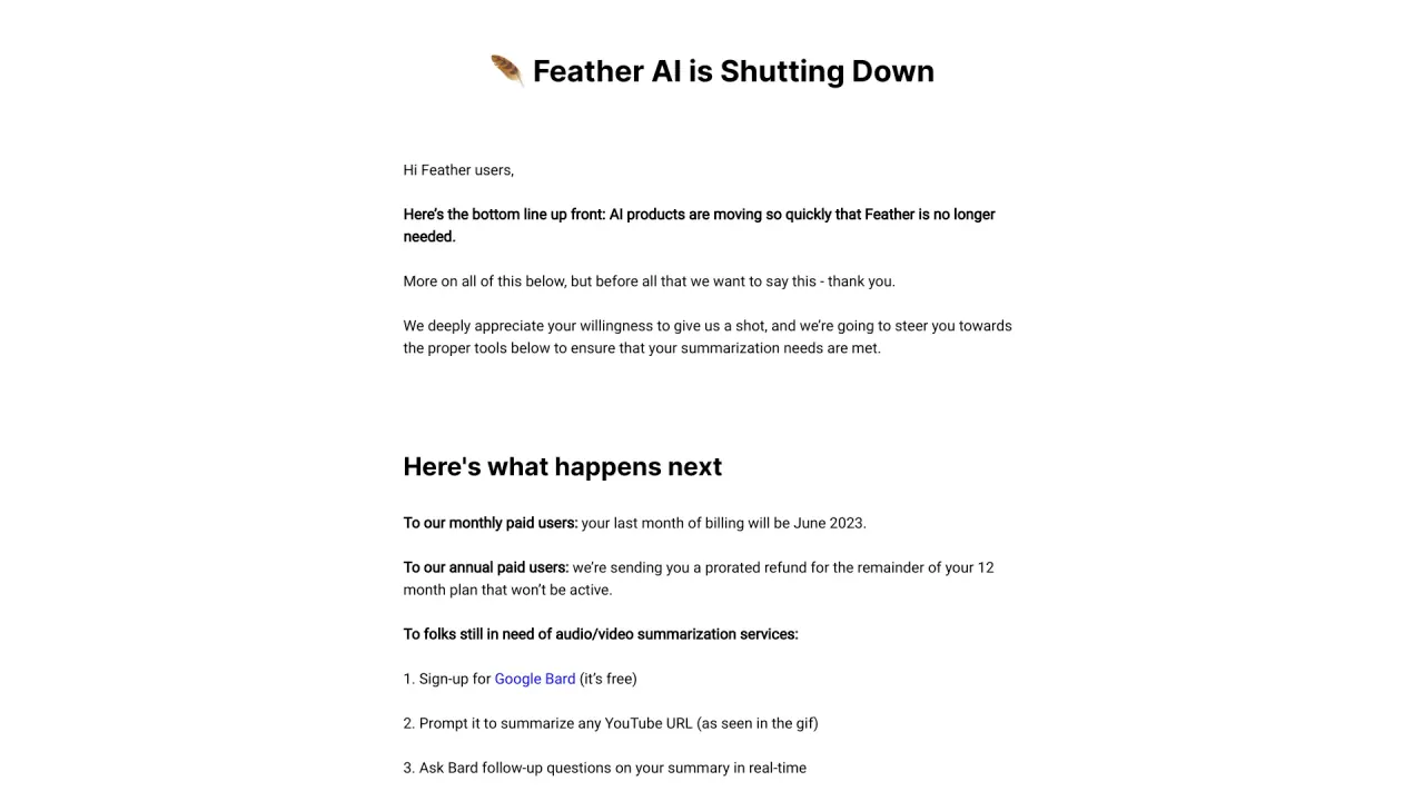 Feather AI screenshot