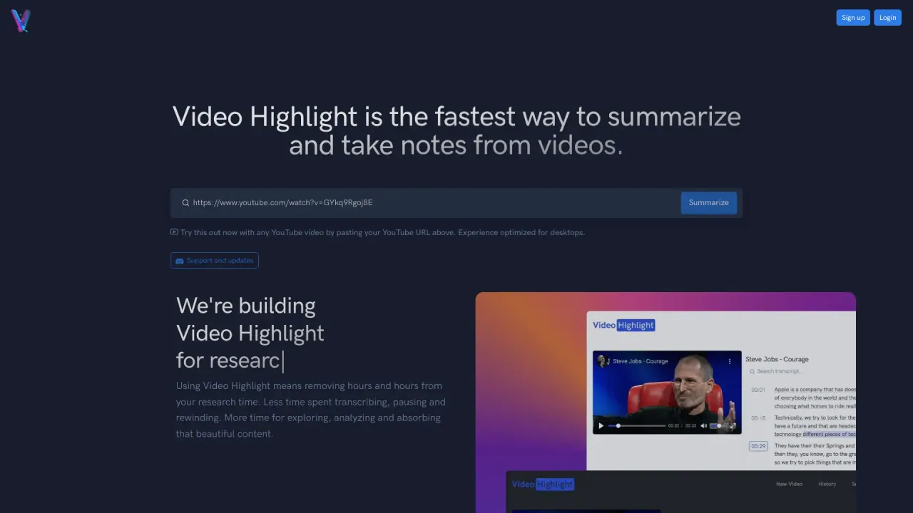 Videohighlight screenshot
