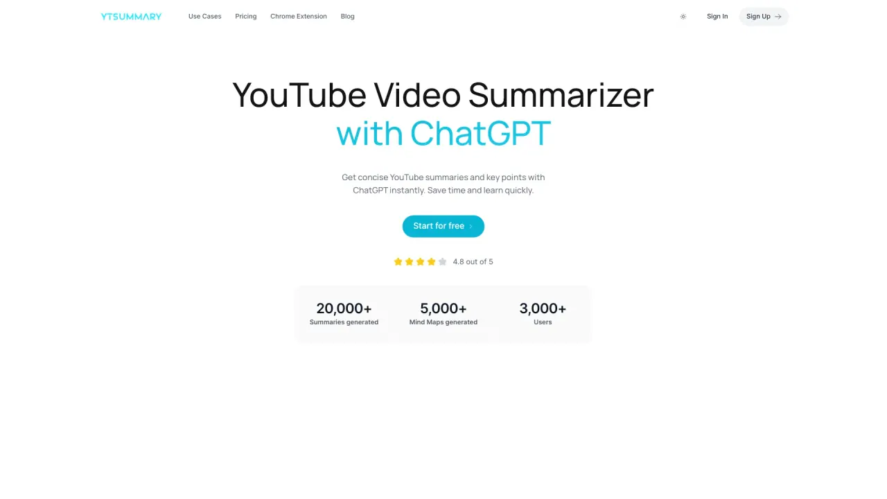 Ytsummary screenshot