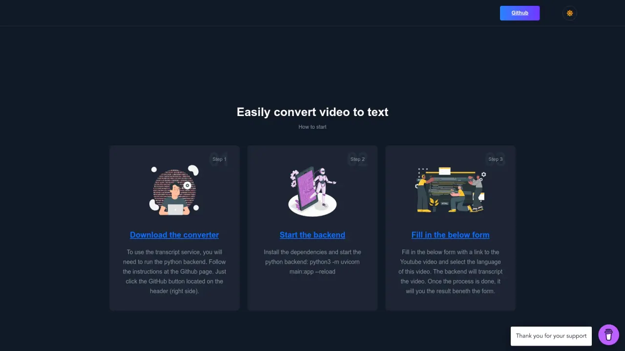 Video2Text screenshot