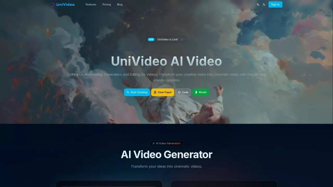 UniVideo screenshot