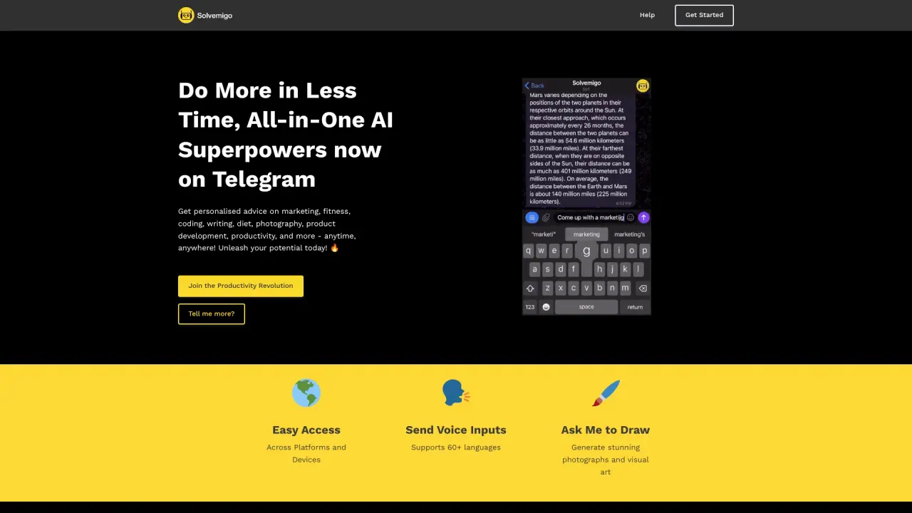 Solvemigo screenshot