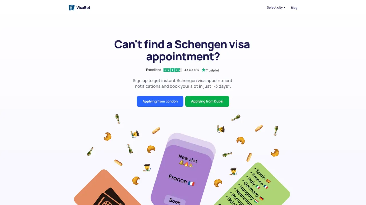 VisaBot screenshot