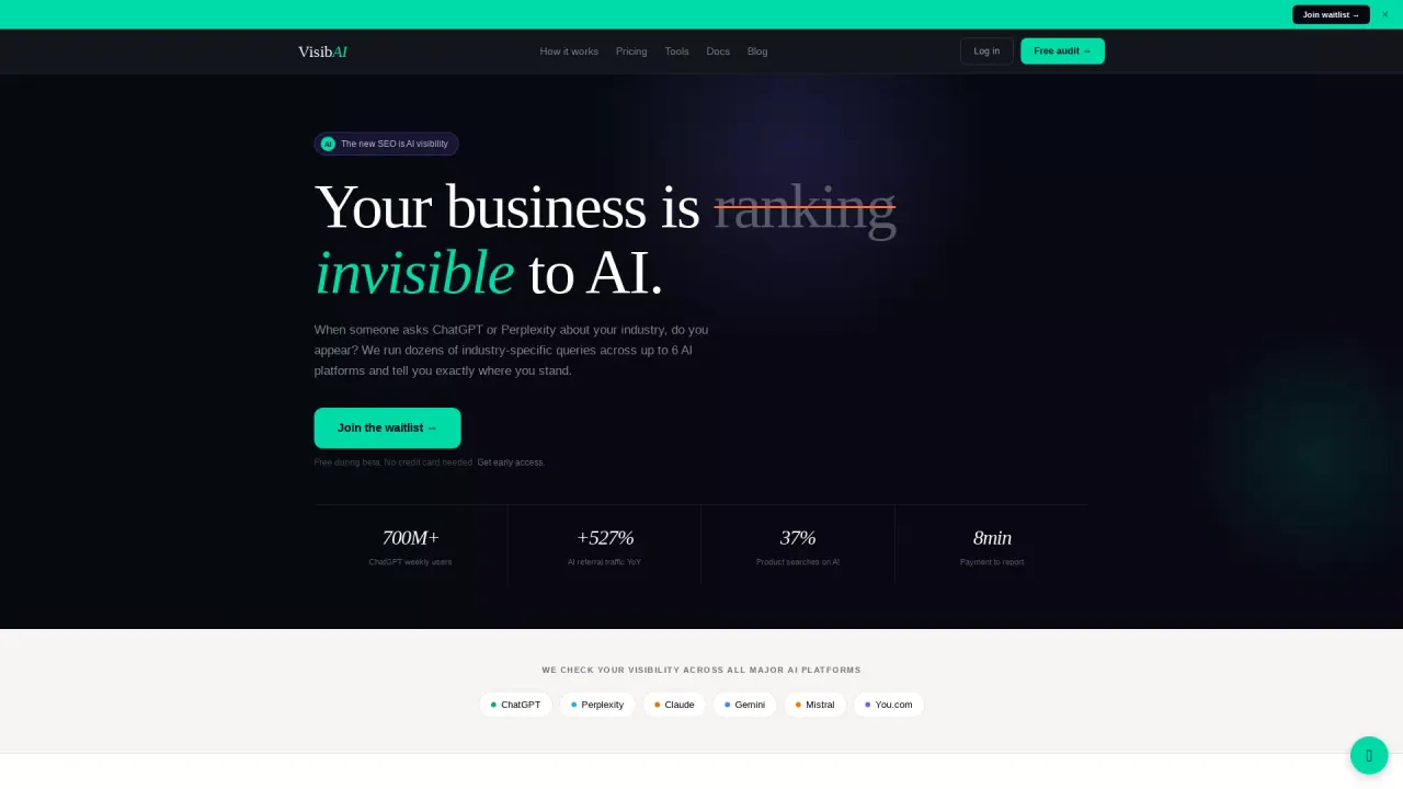VisibAI screenshot