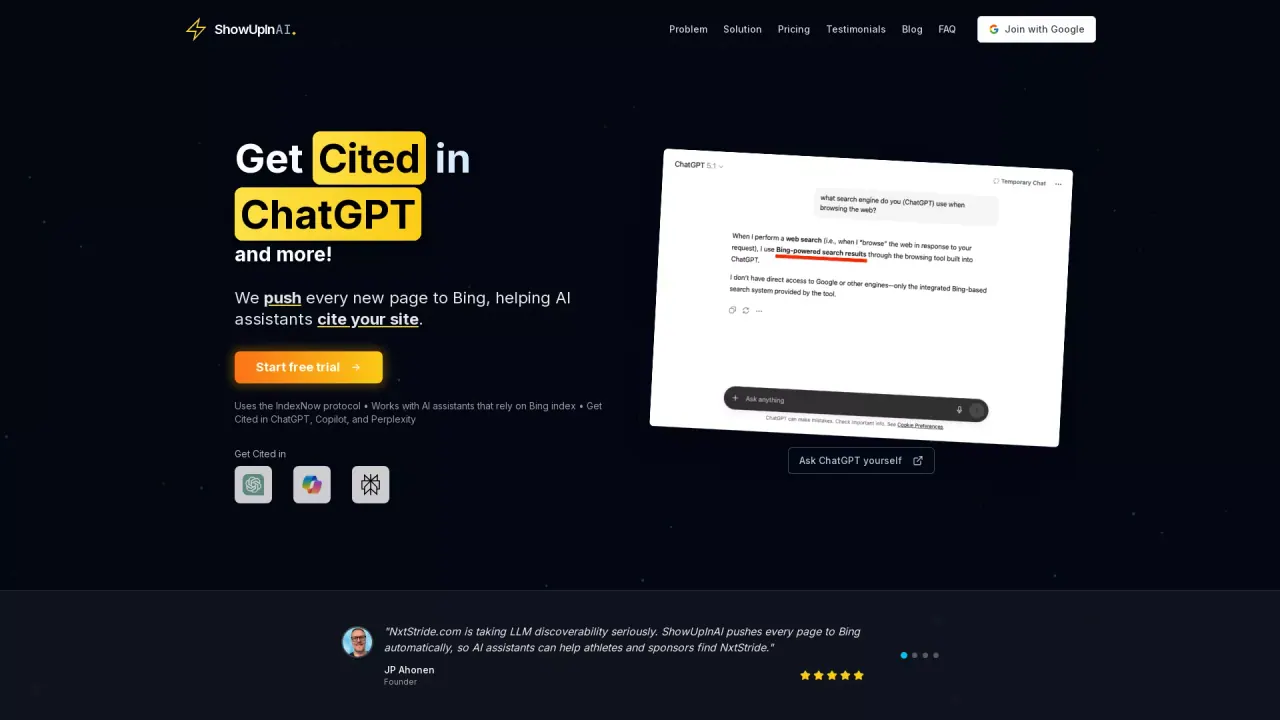 ShowUpInAI screenshot