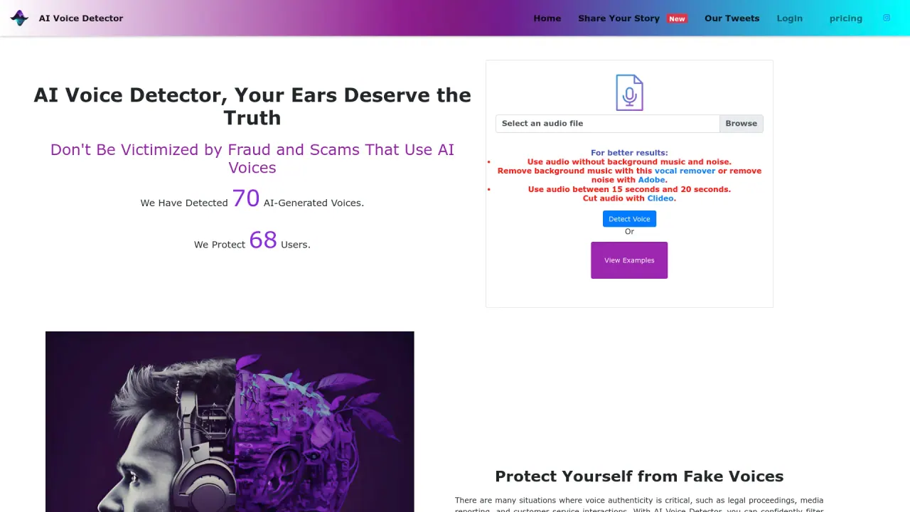 AIVoice Detector screenshot