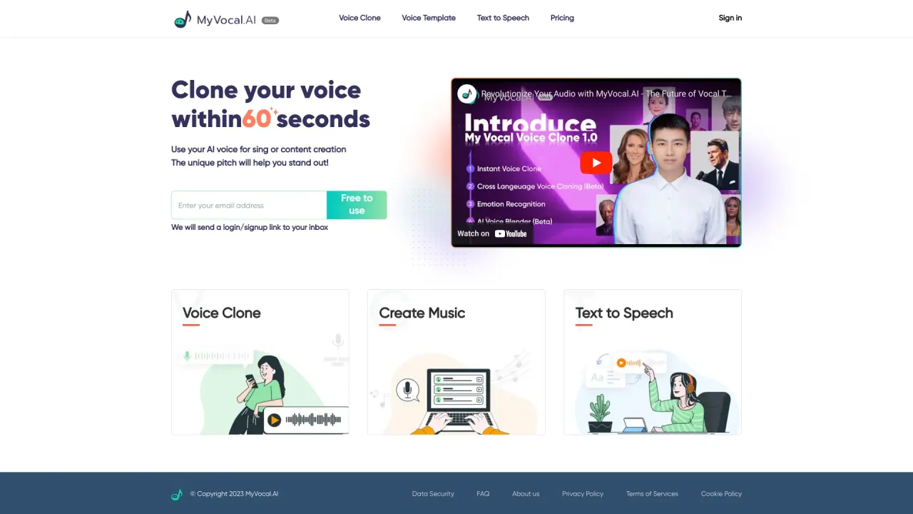 Myvocal AI screenshot