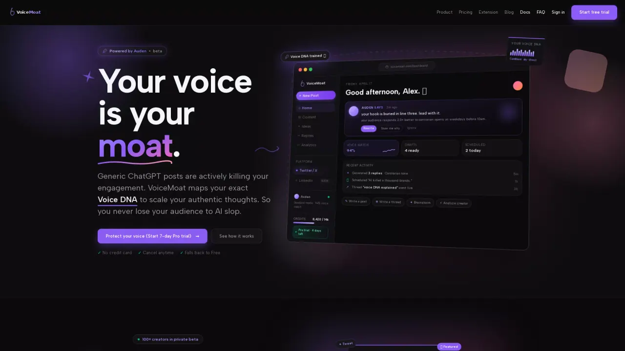 VoiceMOAT screenshot