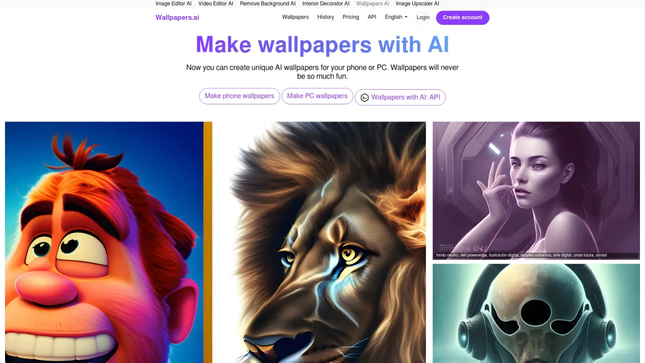 Wallpapers AI screenshot