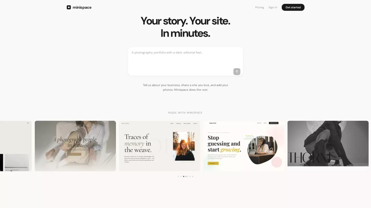 Minispace screenshot