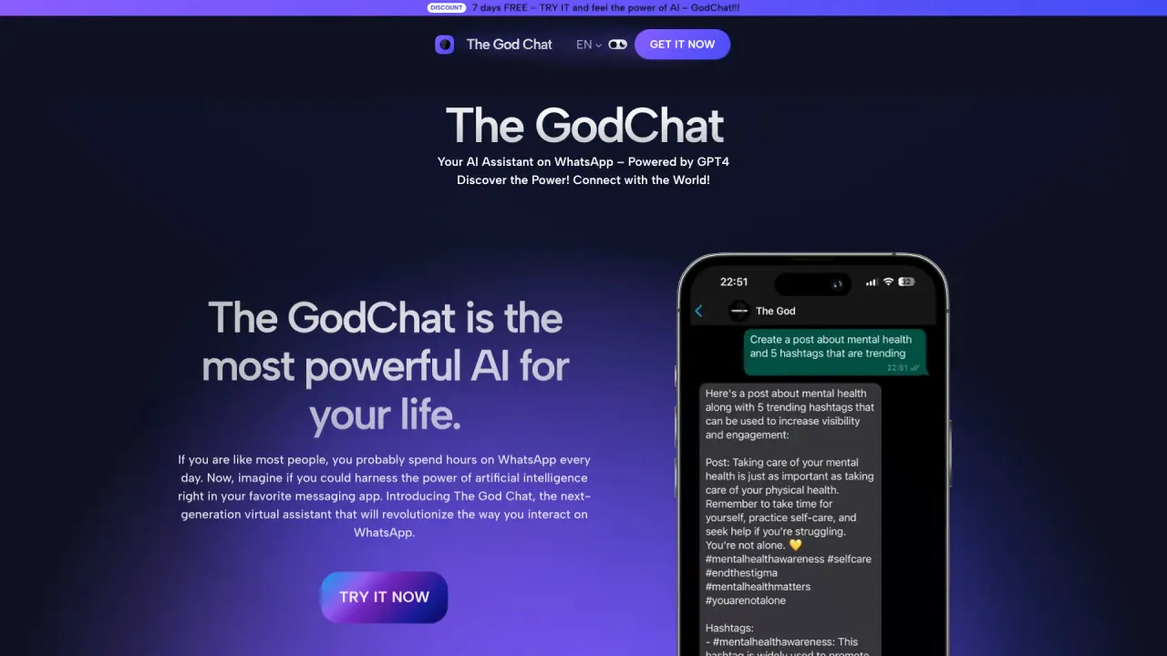 Thegodchat screenshot