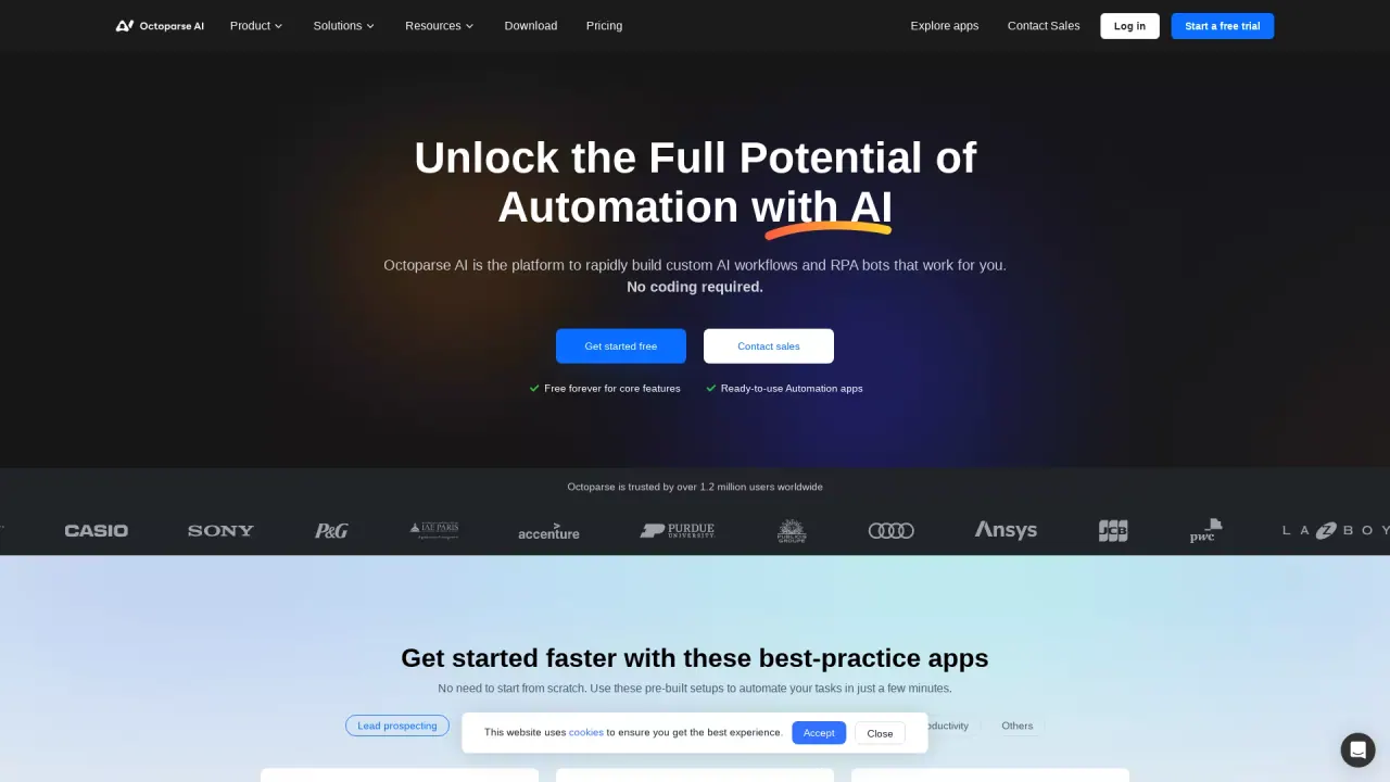 Octoparse AI screenshot