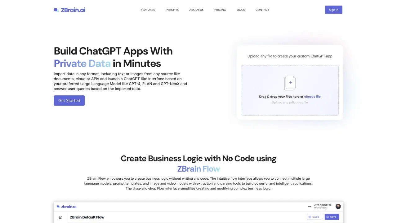 ZbrainAI screenshot