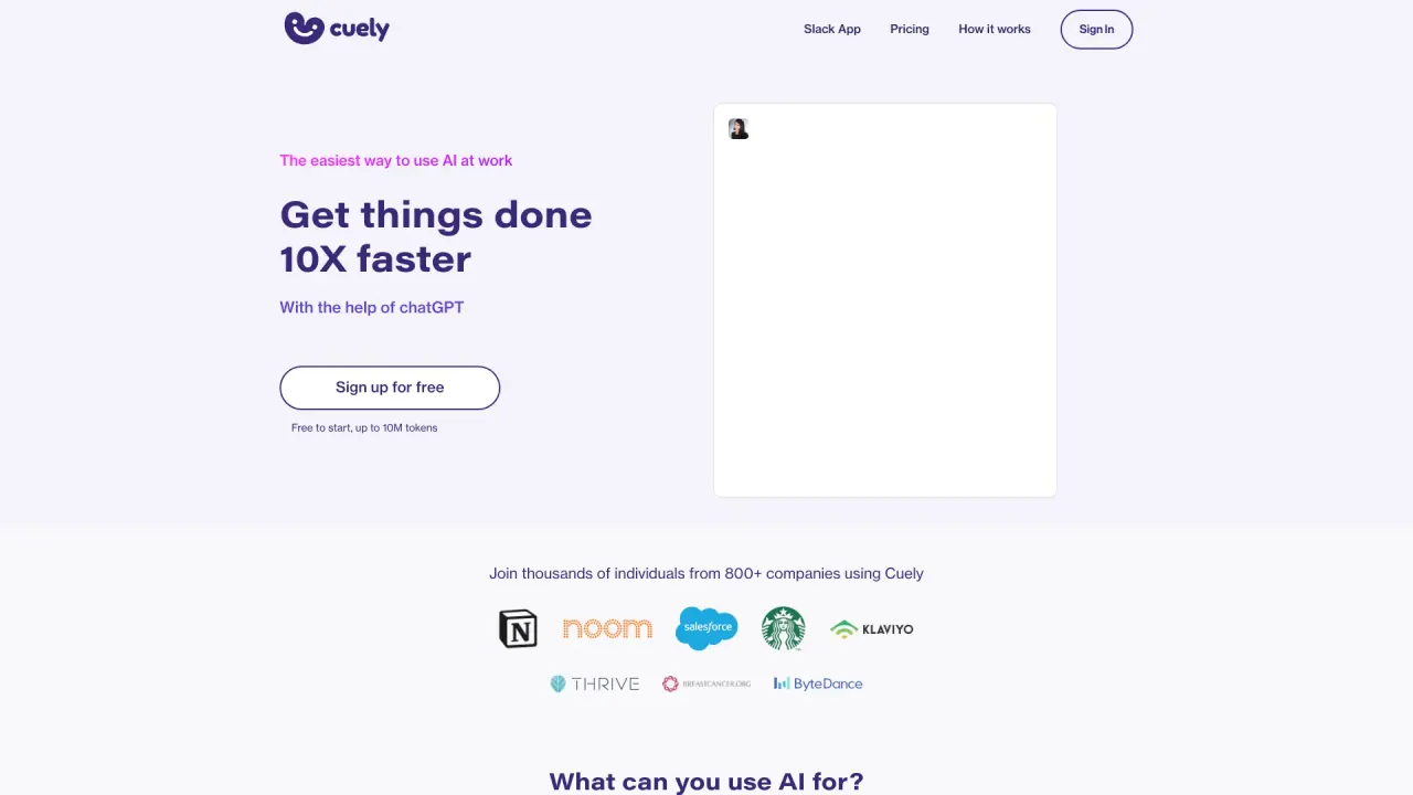 CuelyAI screenshot