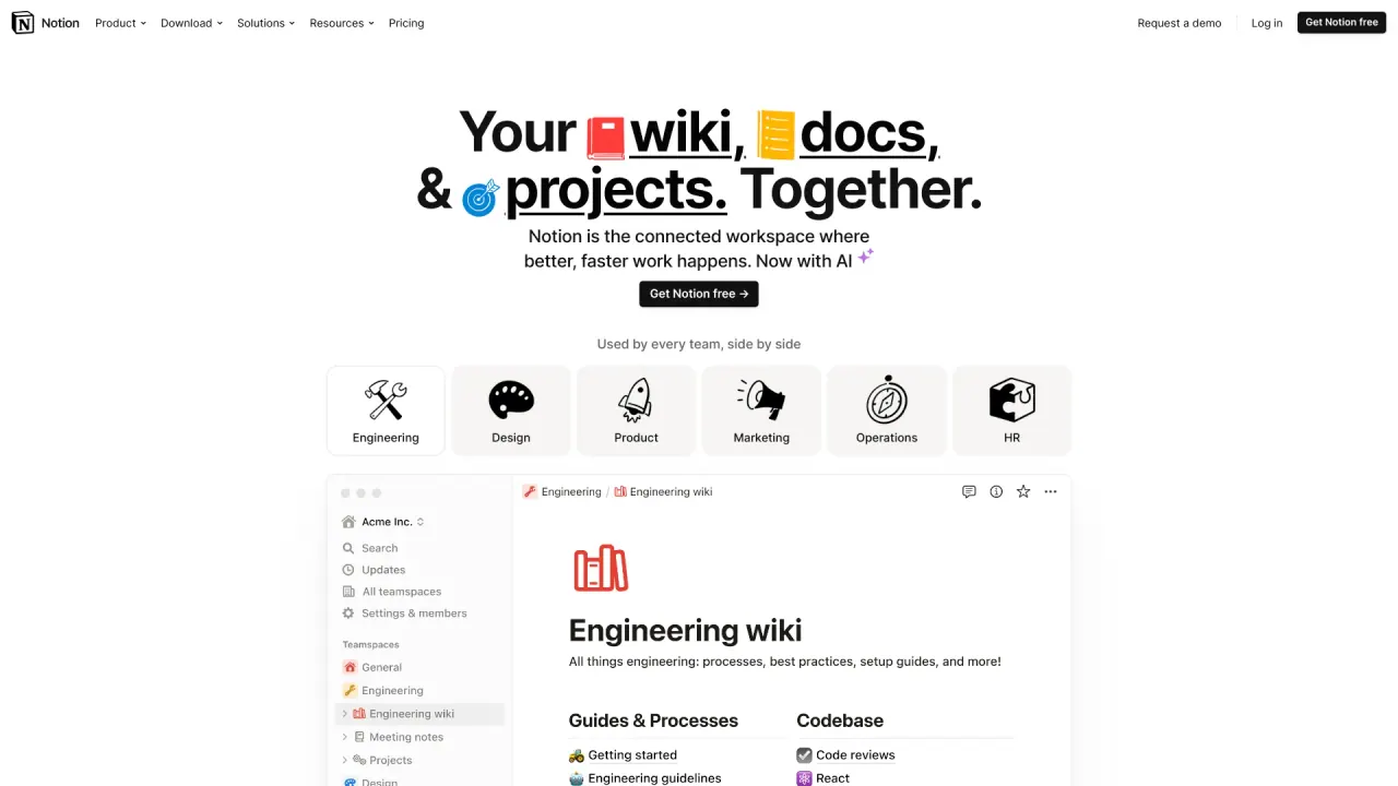 Notion AI screenshot