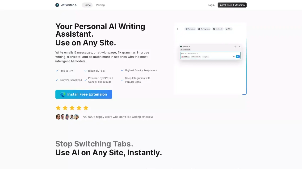 Jetwriter screenshot