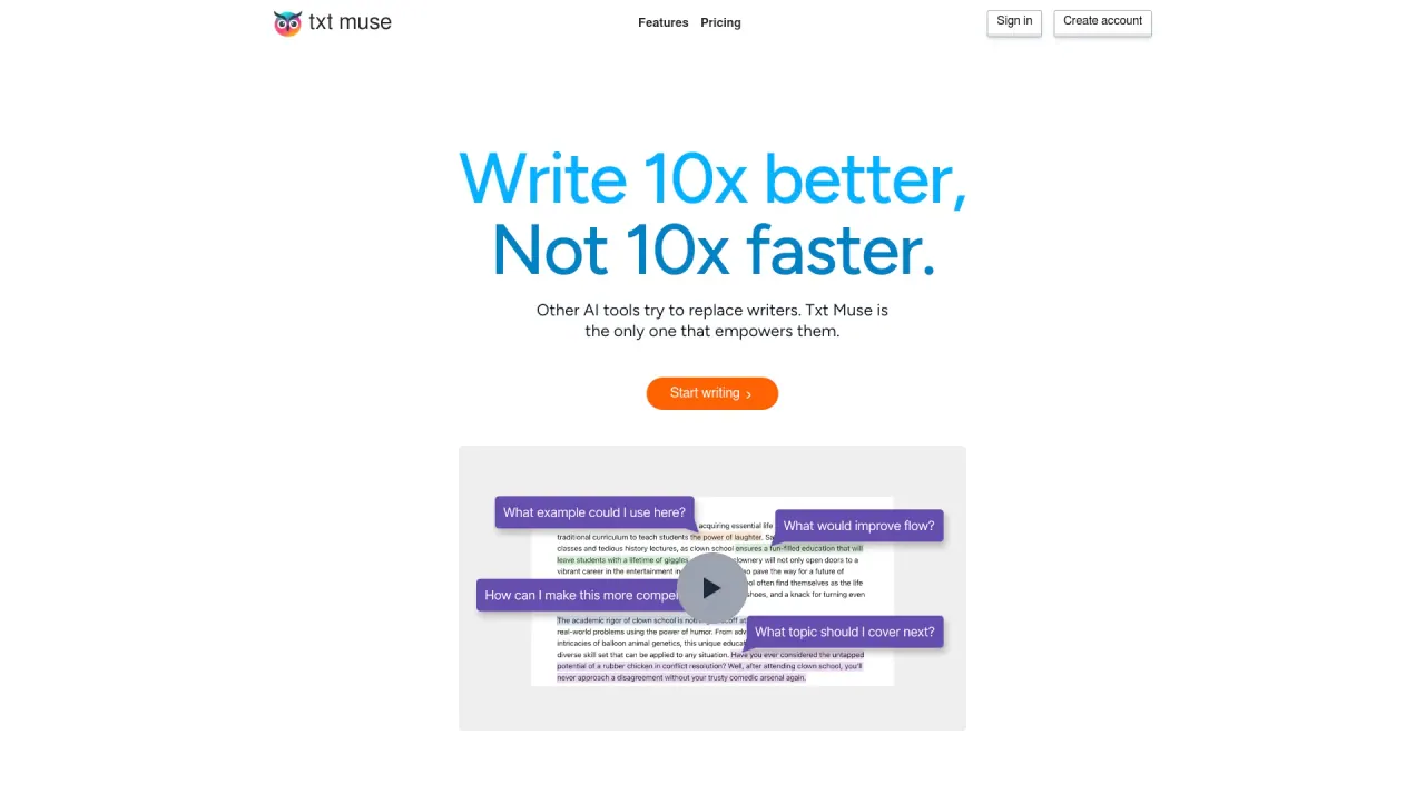Txt Muse screenshot