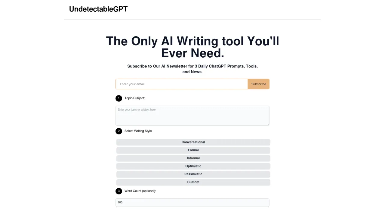 Undetectablegpt screenshot