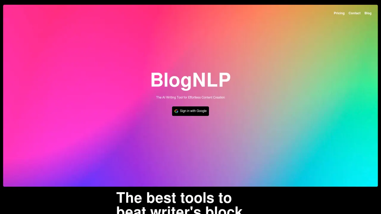 BlogNLP screenshot