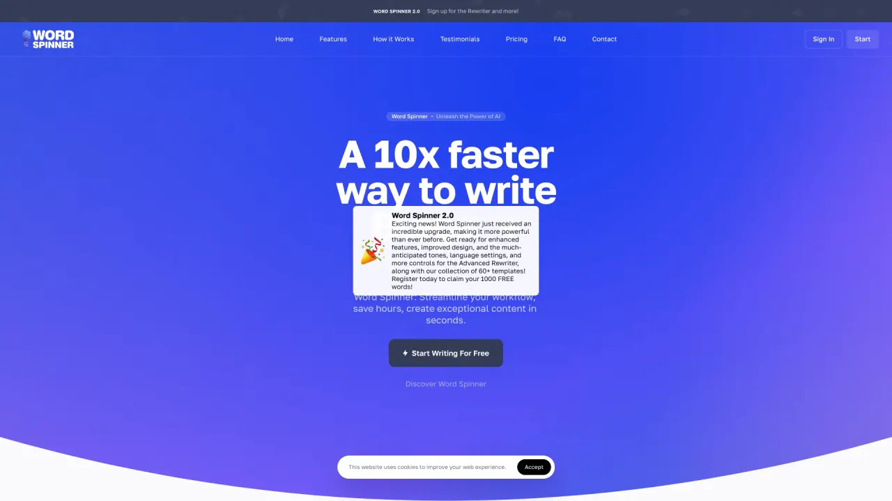 Spinner screenshot