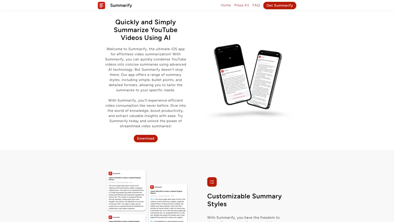SummarifyApp screenshot