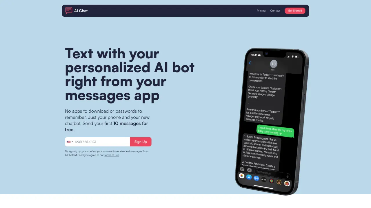 Aichatsms screenshot