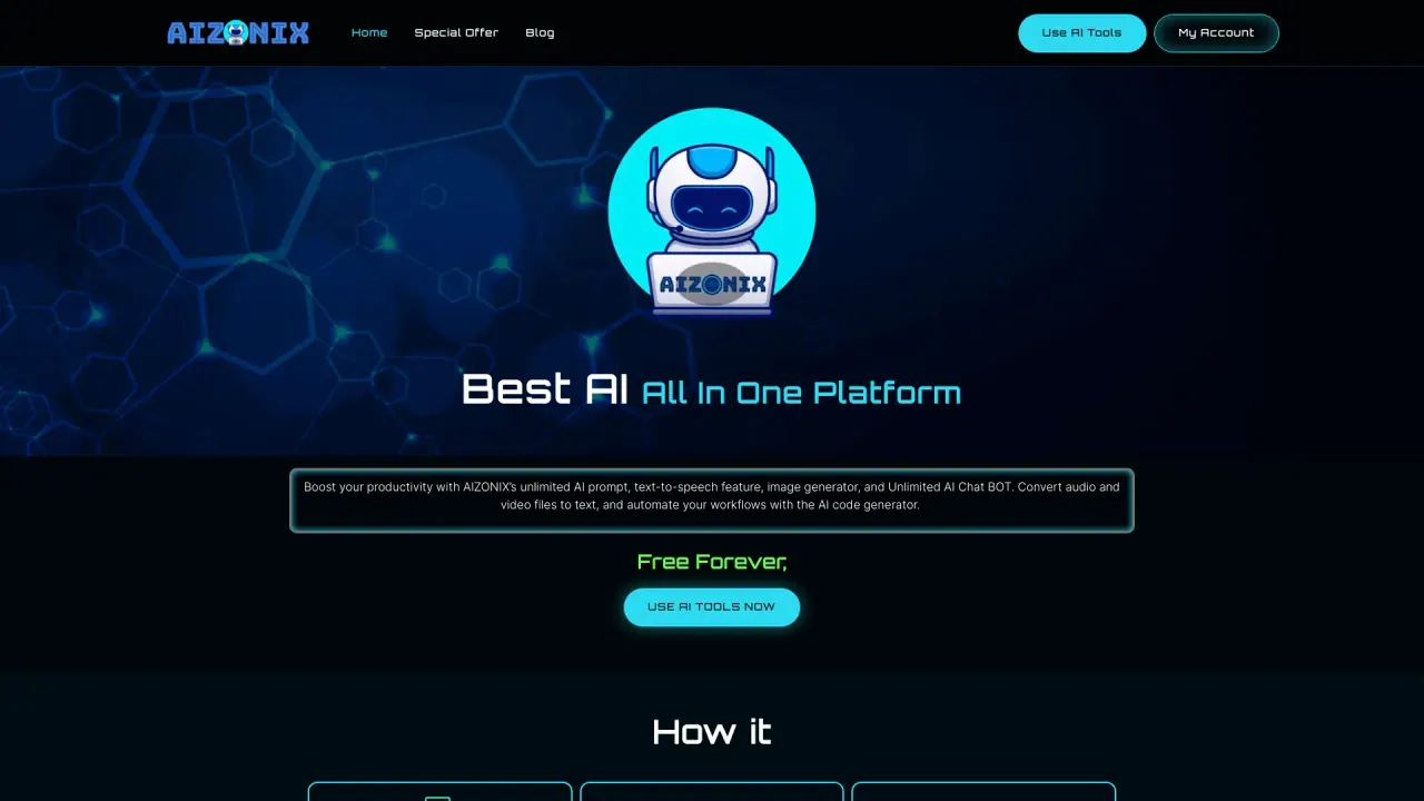 Aizonix screenshot