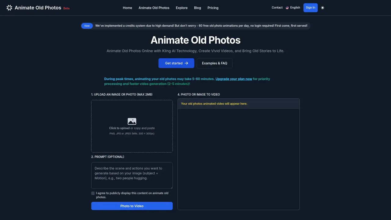 Animate Old Photos screenshot