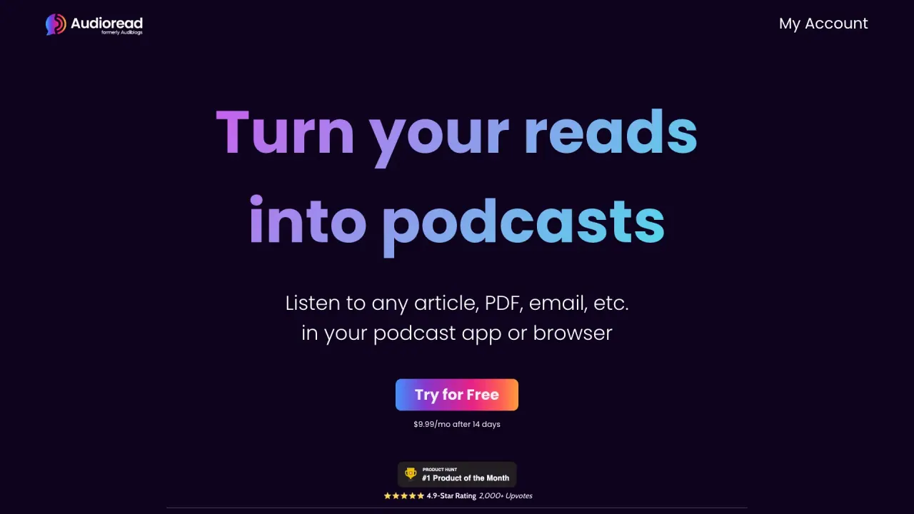 Audioread screenshot