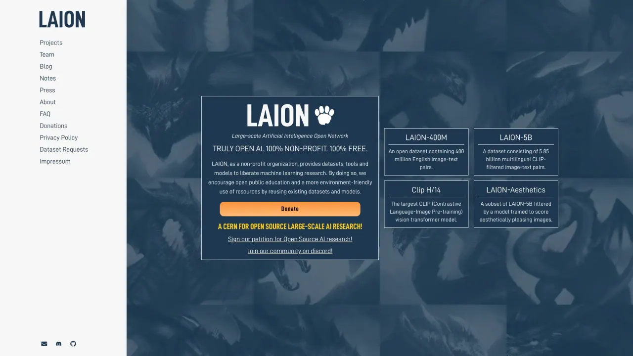 LaionAI screenshot